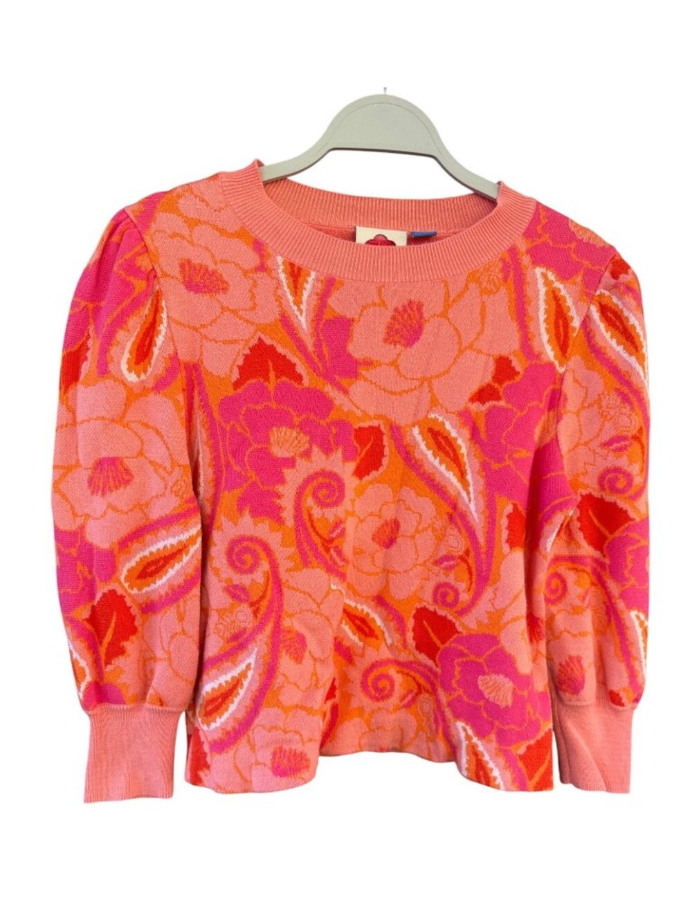 Farm Rio x Anthropologie Paisley Pullover Sweater Women’s Size XXS Cotton Knit